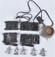 CAST LEAD SOLDIER MOLDS AND MELTING POT