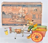 STRAUSS Tin Windup JENNY THE BALKING MULE w/ BOX