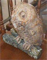 Decorative Painted Solid Plaster Owl