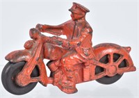 4" HUBLEY Cast Iron POLICE MOTORCYCLE