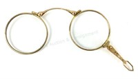 Antique 10k Gold Lorgnette Opera Glasses