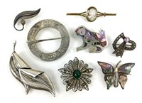 Sterling Silver Jewelry, Brooches