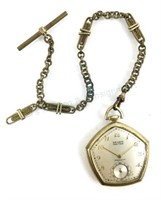 Vintage Mid Modern Gruen 17 Jewel Pocket Watch