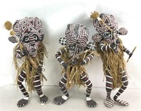 (3) South American Amazonian Tribal Dolls
