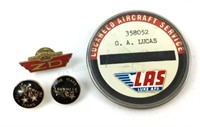 Lockheed Aircraft Service Buttons, Pins