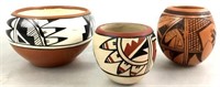 (3) Native American Pottery Vases
