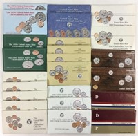(24) U. S. Mint Uncirculated Coin Sets 1980s-90s