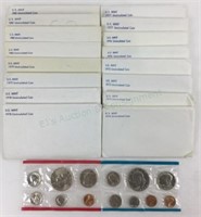 (16) U. S. Mint Uncirculated Coin Sets 1970s-80s