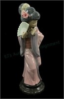 Lladro Figurine 4990 Japanese Girl W/ Fan