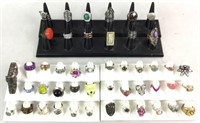 Large Collection Of Fashion Jewelry Rings