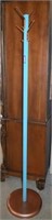 Turquoise and Copper Colored Metal Coat Rack