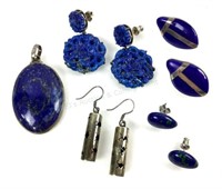 Assorted Sterling Silver Jewelry W/ Lapis