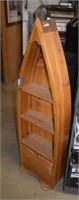 Wooden Boat-Shaped Wall Shelf / Bookcase