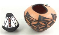 C. Ortiz Acoma & Marita Navajo Pottery Vessels