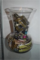 Vase of Costume Jewelry