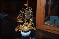 Avon Blue Sachet & Earring Tree, Clip-On Earrings,