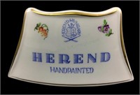 Herend Handpainted Porcelain Display Sign Plaque