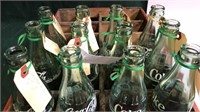 12- Green w/Wht Logo Coca-Cola 6.5oz Bottles Empty