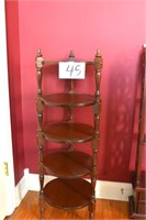 Round Shelf w/5 Tiers 42"T X 14.5" Diam