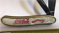 Coca-Cola Inlaid Pearl Knife 2 blade Colonia Knife