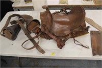 Antique Leather Saddle