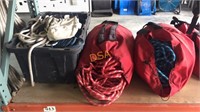 2 - Bags and a tote of nylon climbing rope