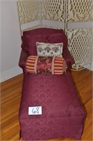 Wine Colored Chaise Lounge - Pillows Included
