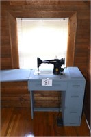 Vintage Singer Sewing Machine - Cabinet Painted a