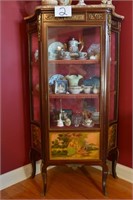 French Style Curio Cabinet - Very Ornate 62.5"T X