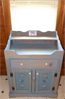 Wooden Hand Painted Dry Sink 39" T X 30" W X 19"