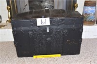 Antique Camel Back Trunk with Original Tray and
