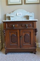 Wash Stand w/Marble Top 43" T X 31" W X 17" D