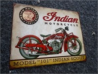 Indian Motorcycle Model "101" Tin Sign