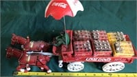 c1969 Cast Iron Coca Cola horse drawn wagon