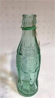 Green Raised Glass Coca-Cola 6oz Bottle -D-105529