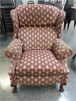 WINGBACK UPHOLSTERED CHIPPENDALE RECLINER