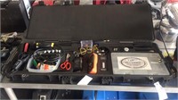 Case with moisture testing equipment