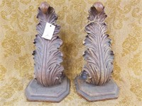 LARGE FIGURAL LEAF THEMED WALL SCONCES