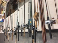 MANY RODS AND REELS