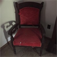 ANTIQUE UPHOLSTERED CHAIR