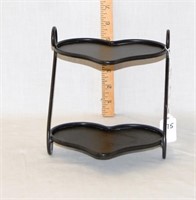2 Tier Wrought Iron Heart Stand