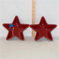 (2) Paprika Woven Traditions Star Bowls