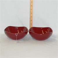 (2) Paprika Ripple Bowls
