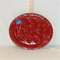 Paprika Pottery Deviled Egg Platter / Appetizer Pl