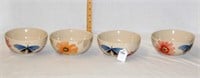 (4) Botanical Fields Pottery Cereal Bowls