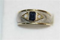 18ct sapphire & diamond dress ring -
