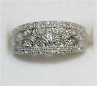 9ct white gold diamond dress ring