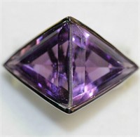 9ct white gold double amethyst dress ring