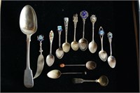 Collection 11 assorted sterling silver teaspoons