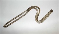 9ct yellow gold flat link curb chain